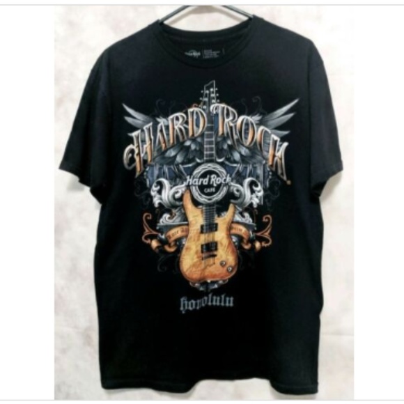 Hard Rock Cafe Tops - Hard Rock Cafe Honolulu 3D Guitar Graphic T-Shirt
